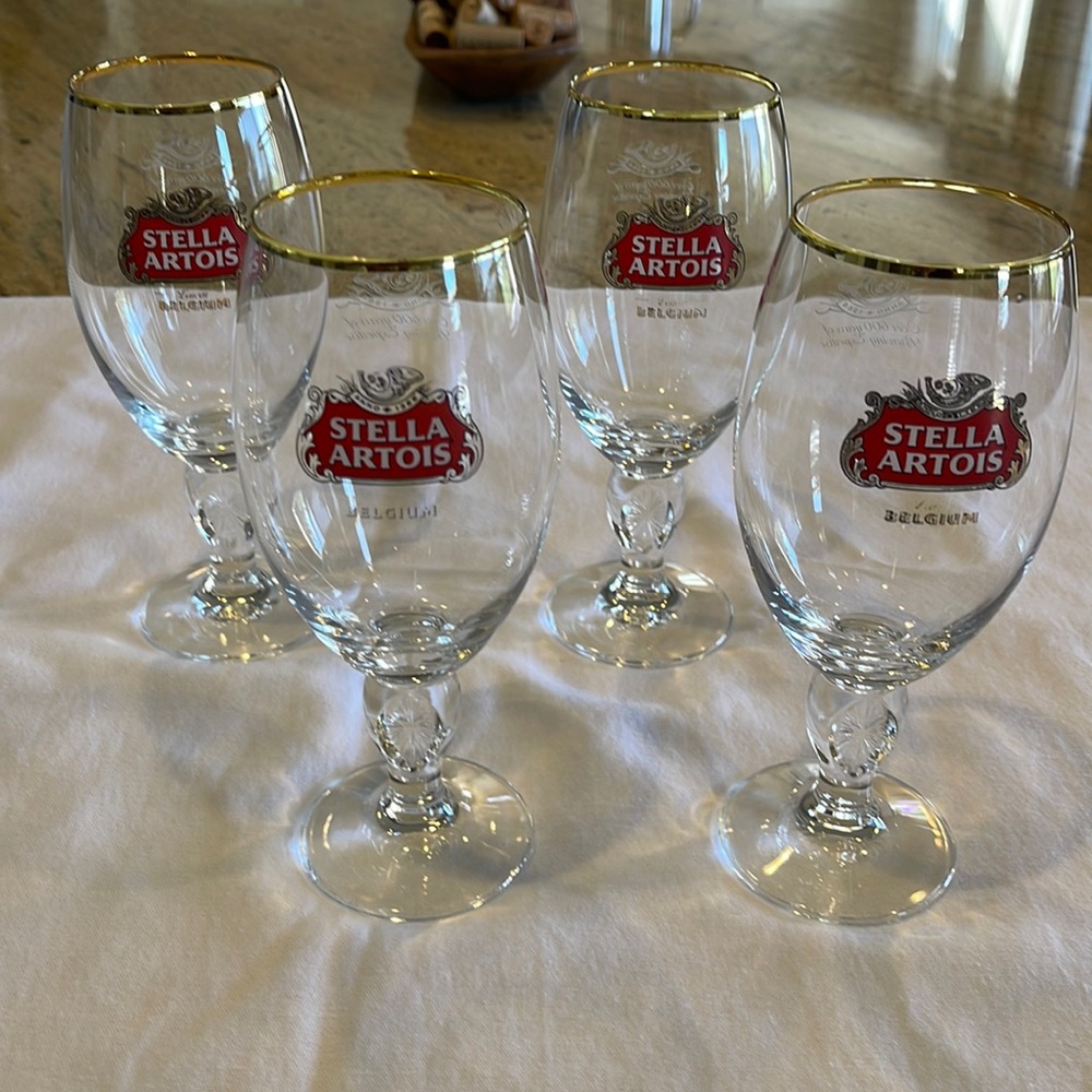 Set of 4 Stella Artois Glasses